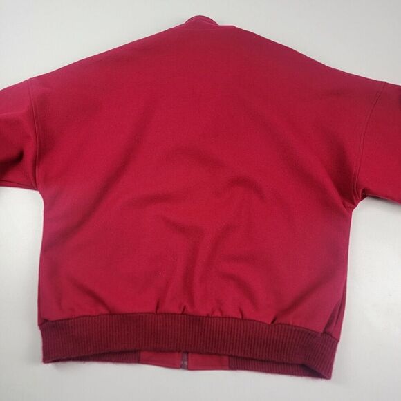 Pendleton Lobo 100% Virgin Wool Bomber Jacket Men's‎ Medium Maroon Red Full Zip - Picture 8 of 12